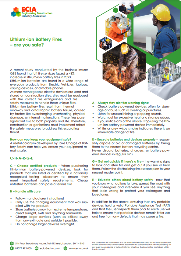 Lithium Ion Batteries Fire