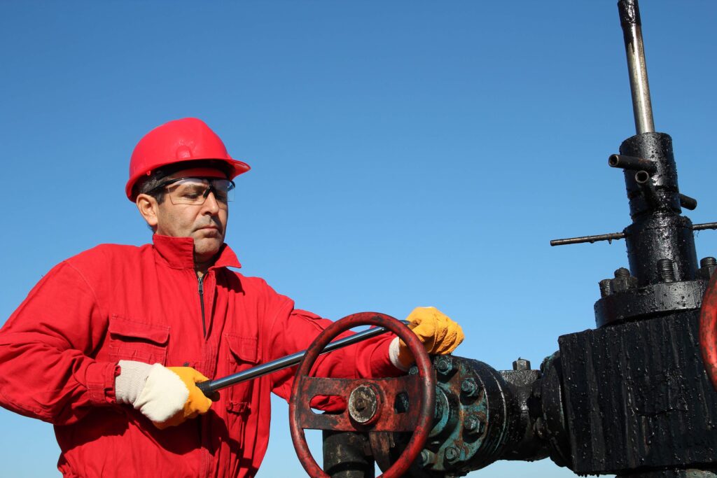 Pipefitter working in industry
