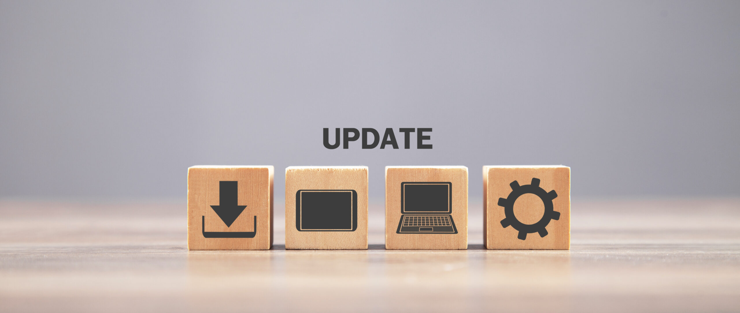 Update concept. Installing software update process